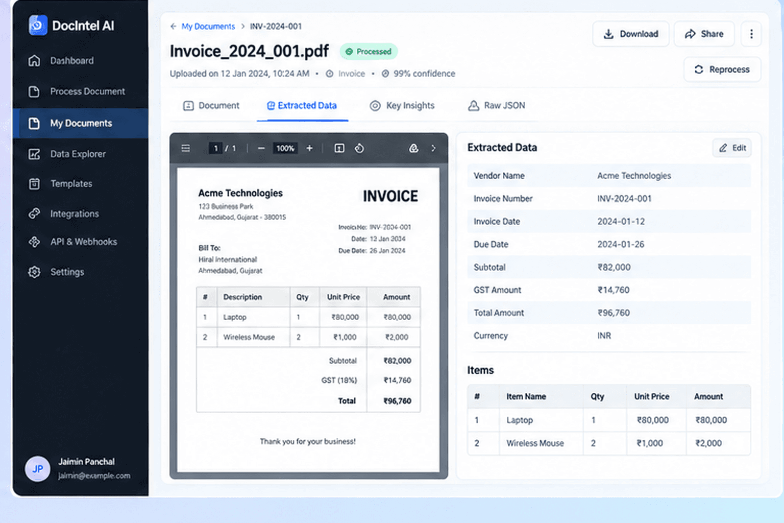 DocIntel AI — Multimodal Document Intelligence Platform — visual 3