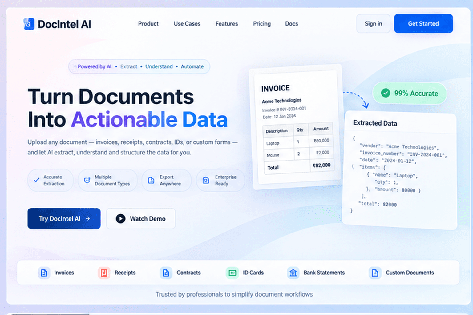 DocIntel AI — Multimodal Document Intelligence Platform — visual 1